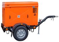 Винтовой компрессор ЗИФ СВЭ-5,2/1,0 в кожухе на шасси